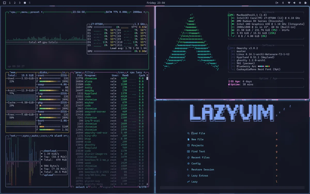 Motyw Arc Blueberry — zrzut ekranu