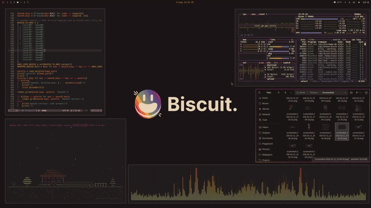 Motyw Biscuit de Mar Dark — zrzut ekranu