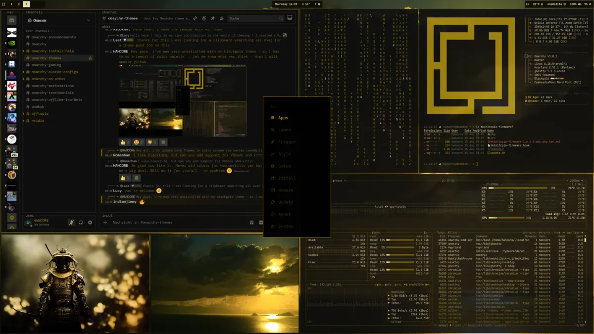 Motyw Black Gold — zrzut ekranu