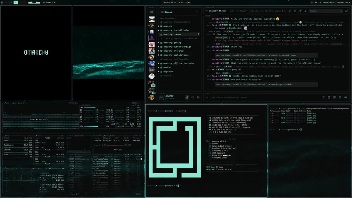 Motyw Black Turq — zrzut ekranu