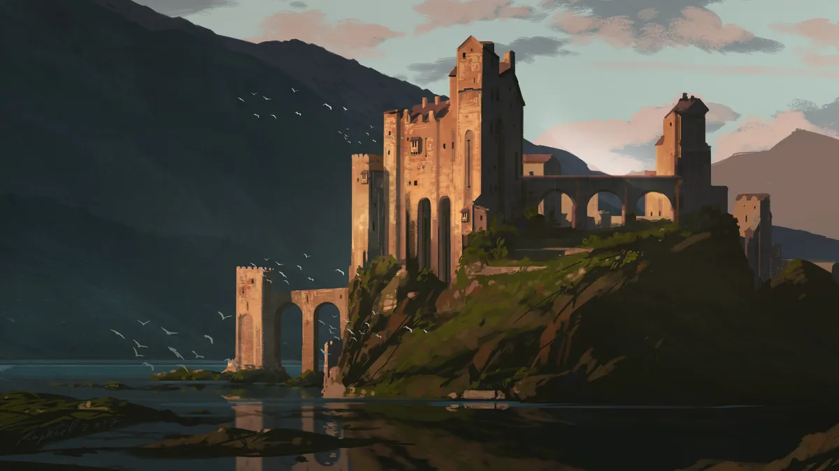 Motyw Castle on a Lake — zrzut ekranu