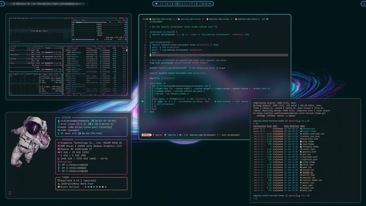 Motyw Event Horizon — zrzut ekranu