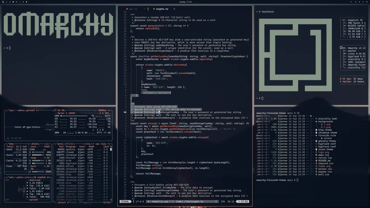 Motyw Fireside — zrzut ekranu