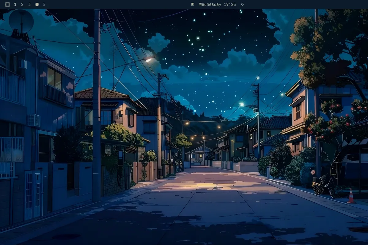 Motyw Japan Night — zrzut ekranu