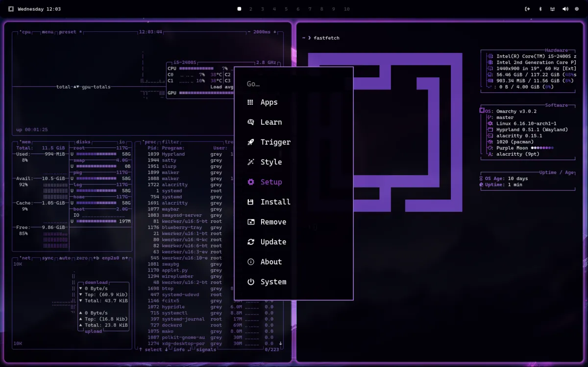 Motyw Purple Moon — zrzut ekranu