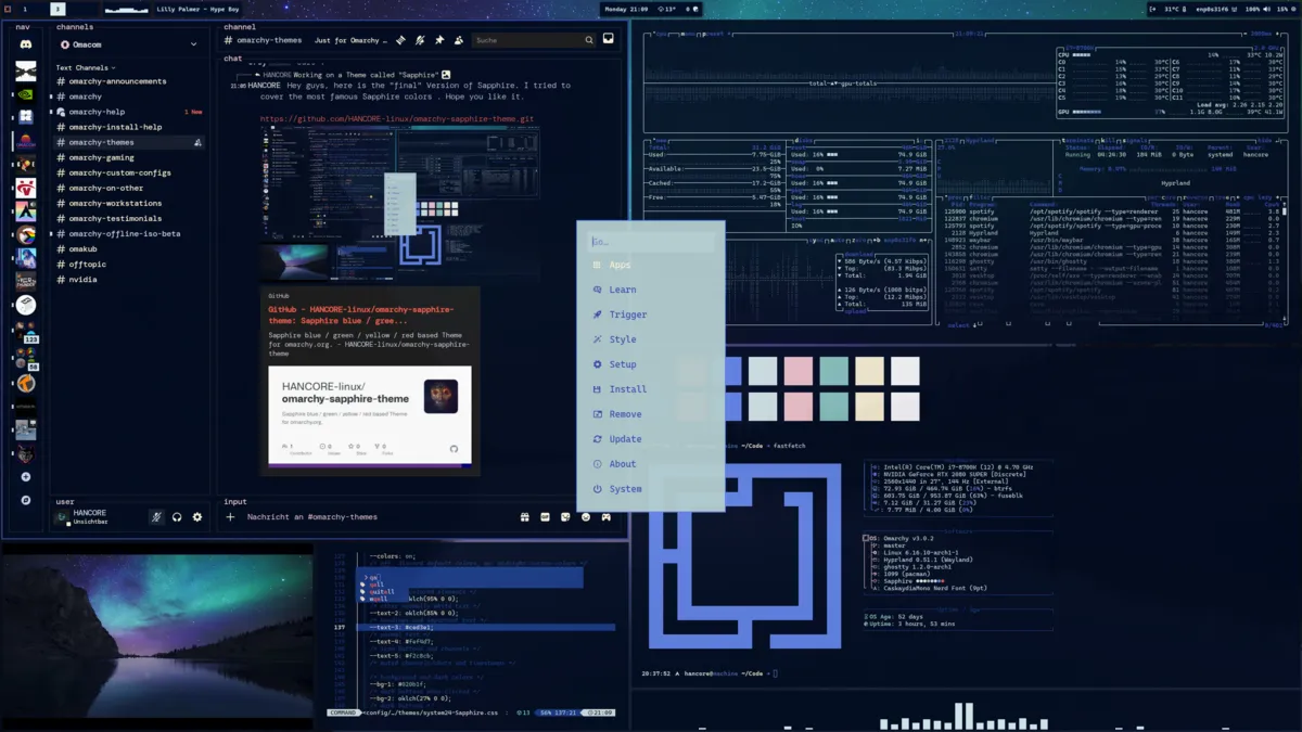 Motyw Sapphire — zrzut ekranu
