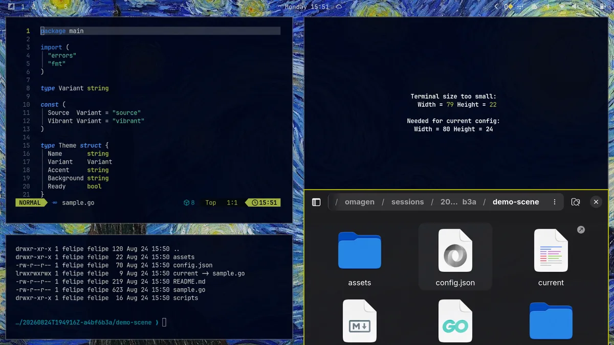 Motyw Starry Night — zrzut ekranu