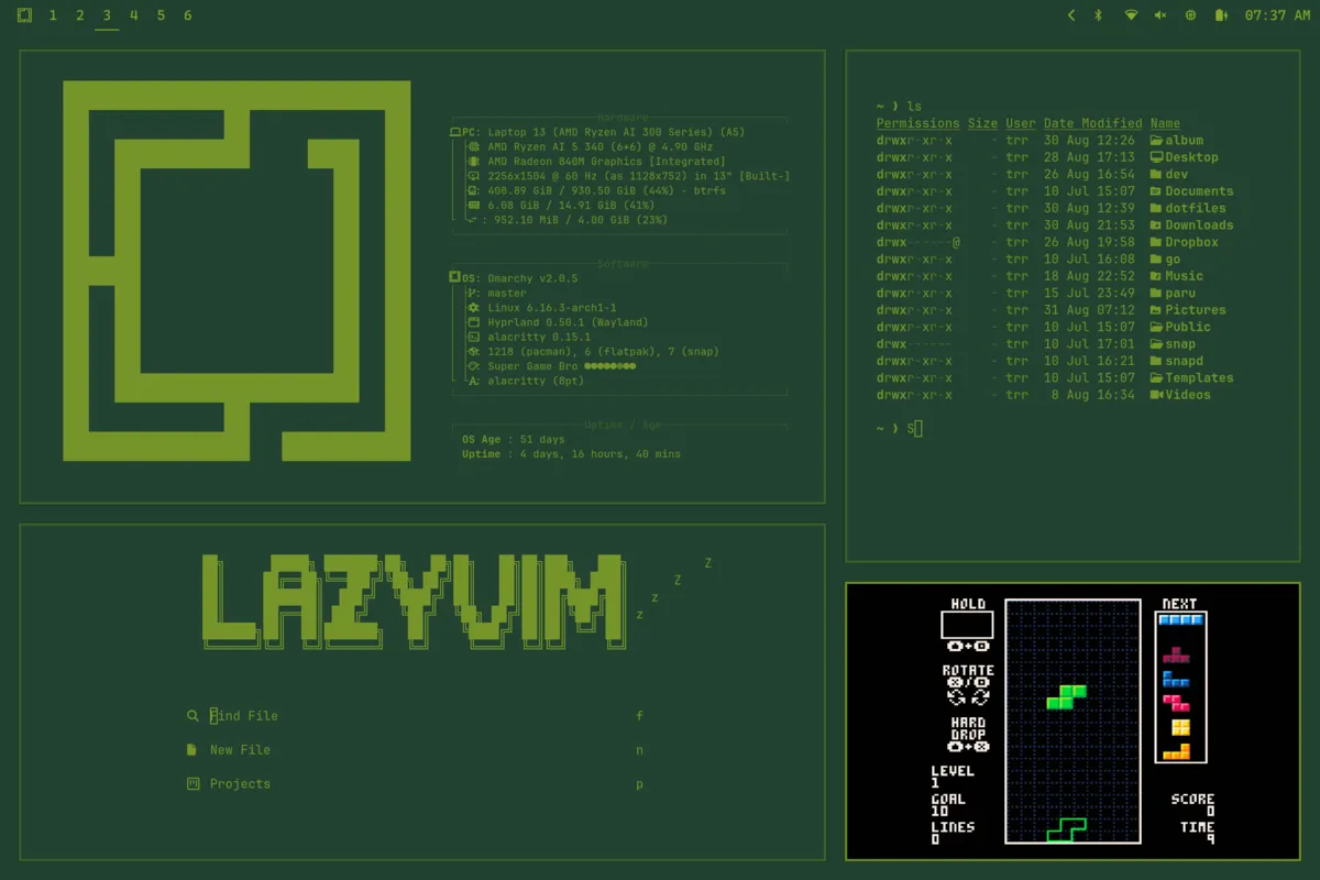 Motyw Super Game Bro — zrzut ekranu
