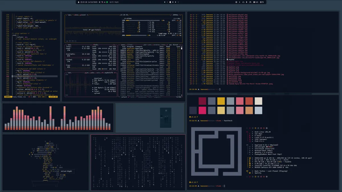 Motyw Velvet Night — zrzut ekranu
