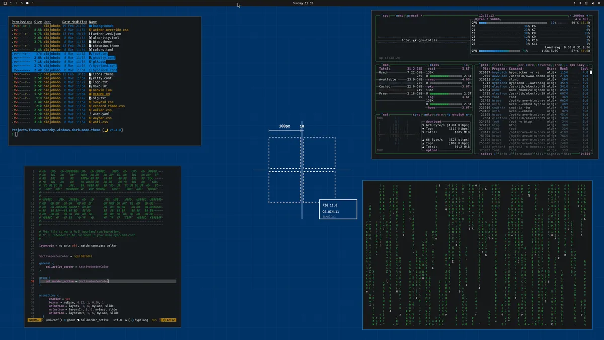 Motyw Windows Dark Mode — zrzut ekranu